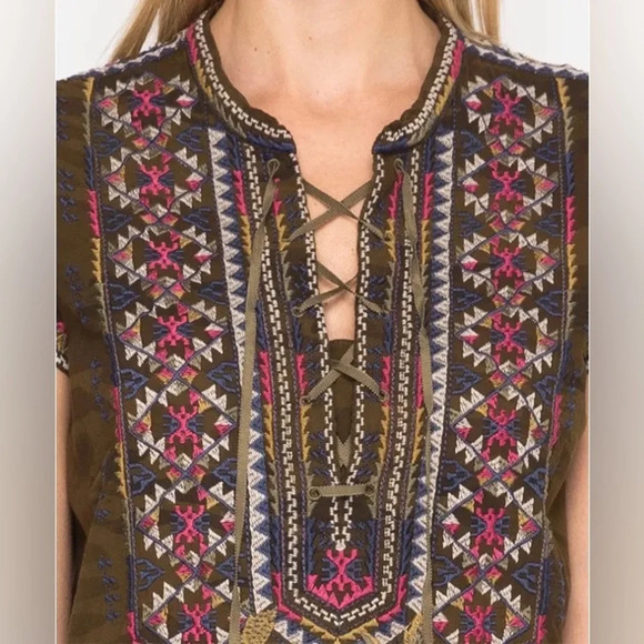 Johnny Was Ronnie Laceup Tunic Dress - Picture 7 of 8